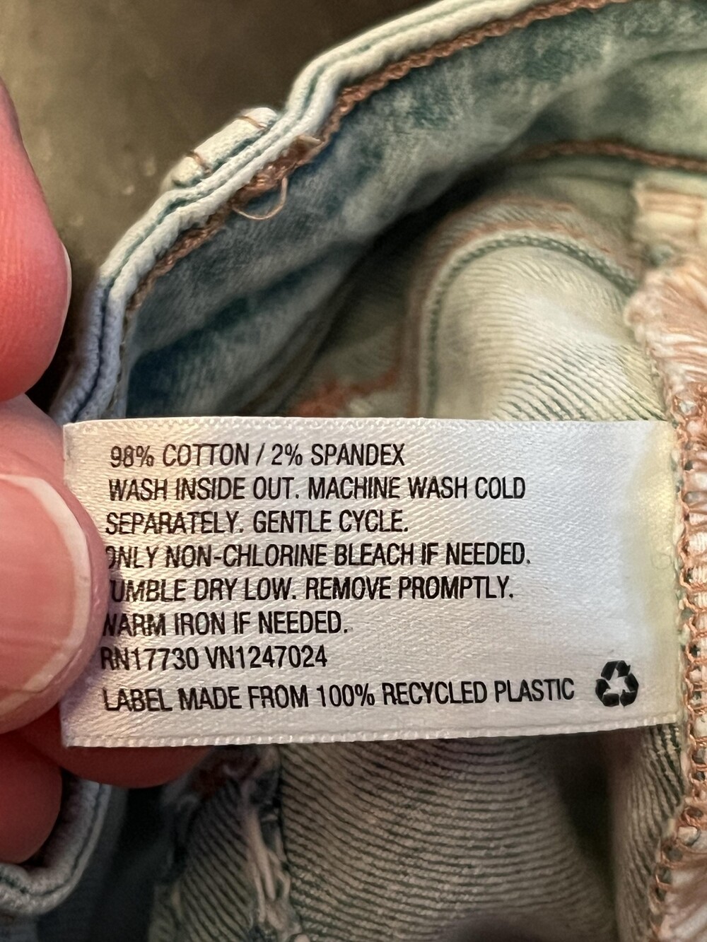 Wild Fable Jeans Womens 8 Light Wash Highest Rise Skinny Distressed Ripped - Picture 9 of 9